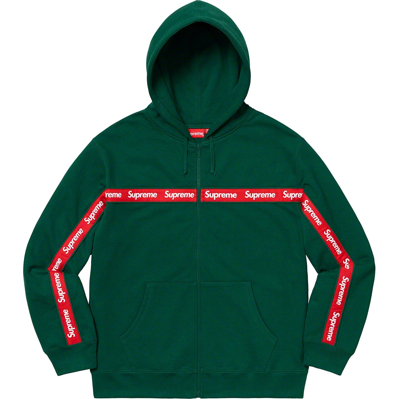 Text Stripe Zip Up Hooded Sweatshirt view 3